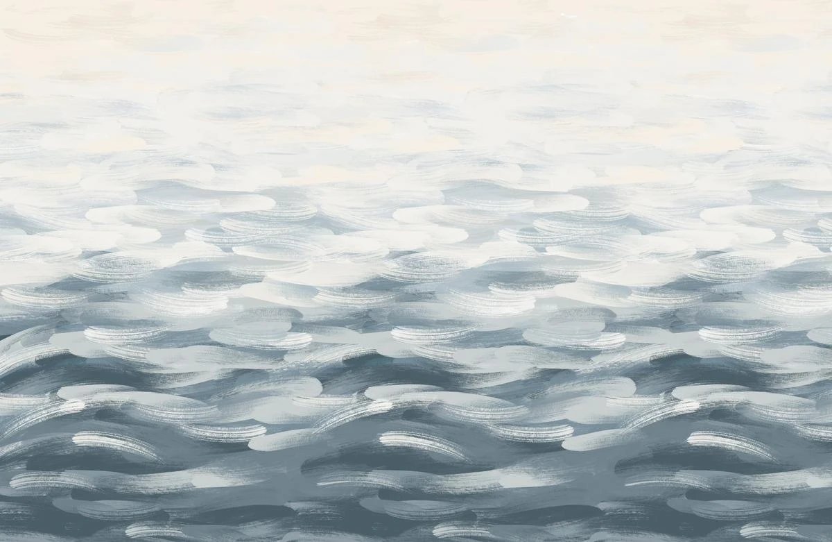 LA Colorscape Wallpaper - Seascape Mural - Steel
