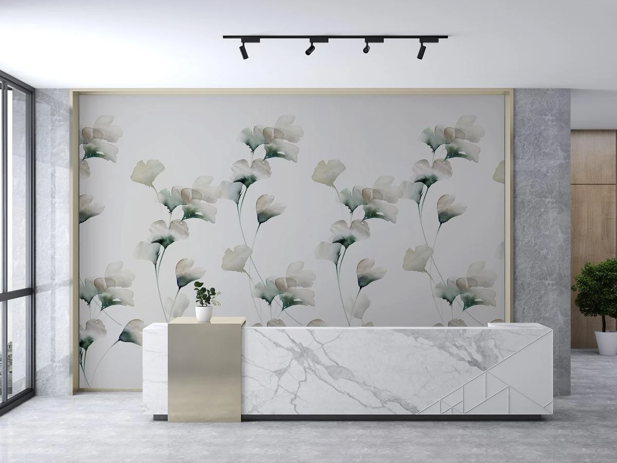 Gingko Mural Wallpaper - Green