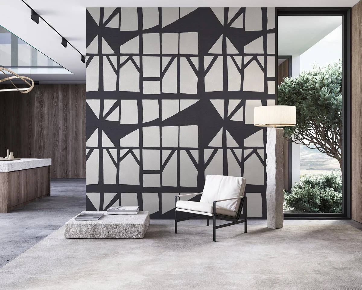 Geo-graphic Wallpaper - Denim