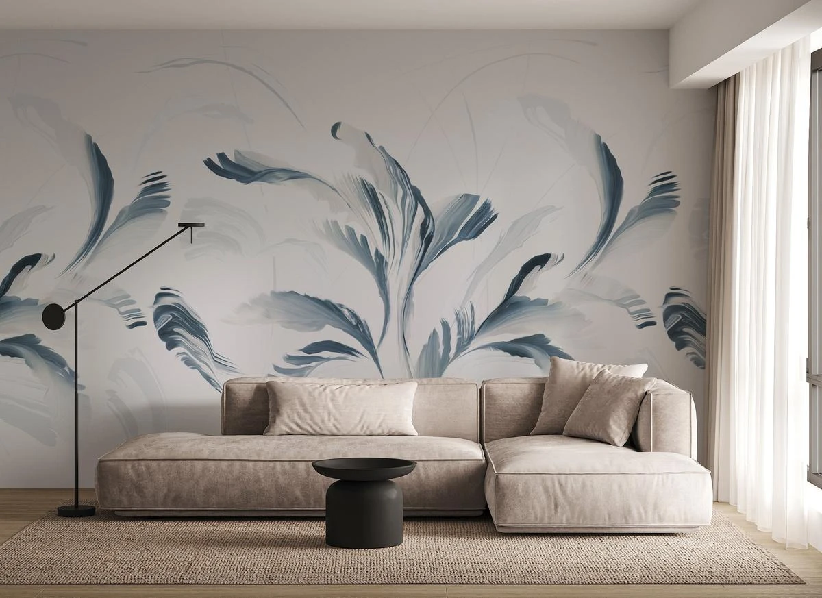 Swirl Wallpaper - Blue