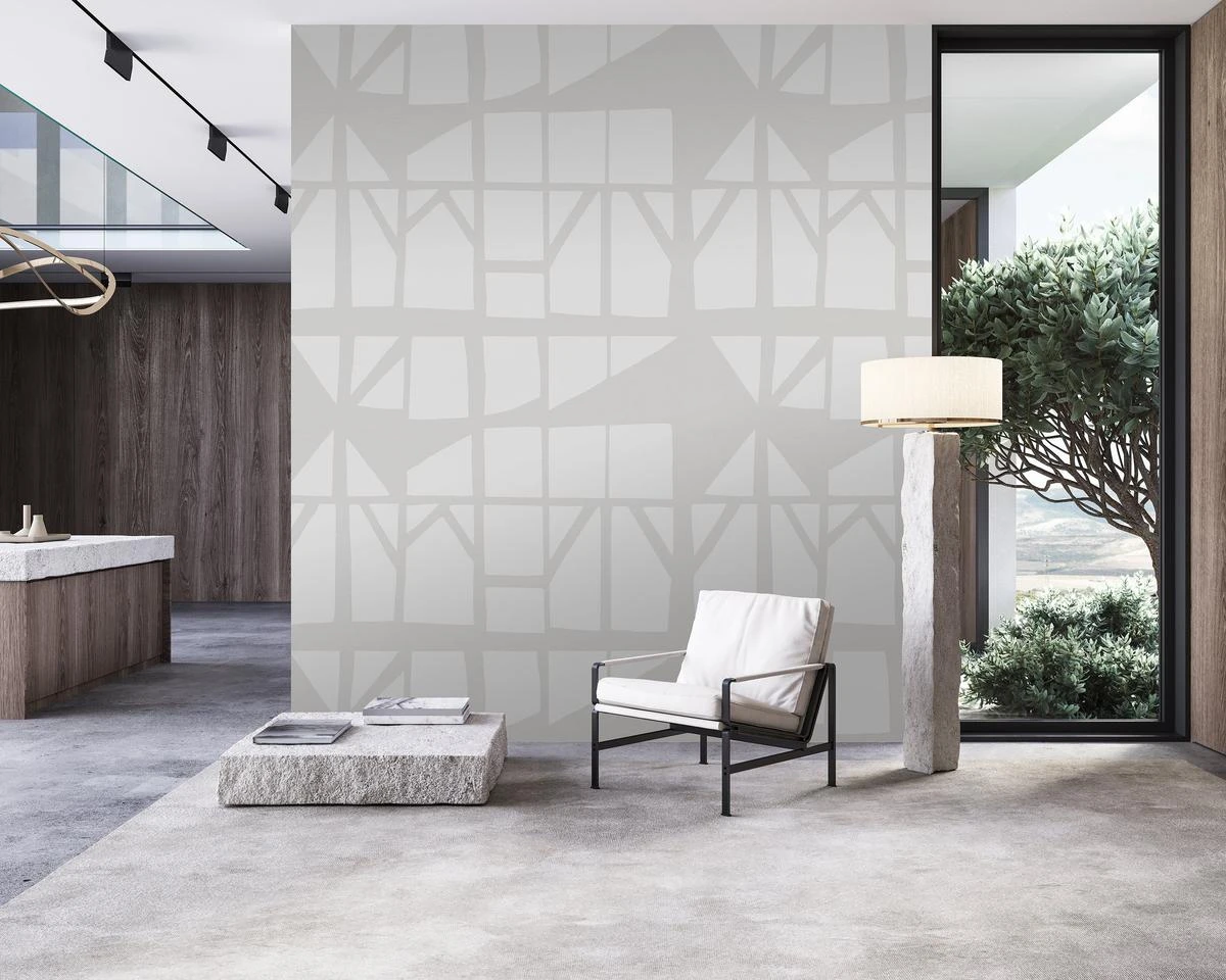 Geo-graphic Wallpaper - Silver