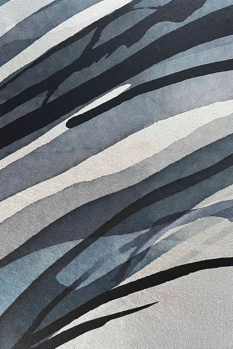 Wave Wallpaper - Silver Sapphire